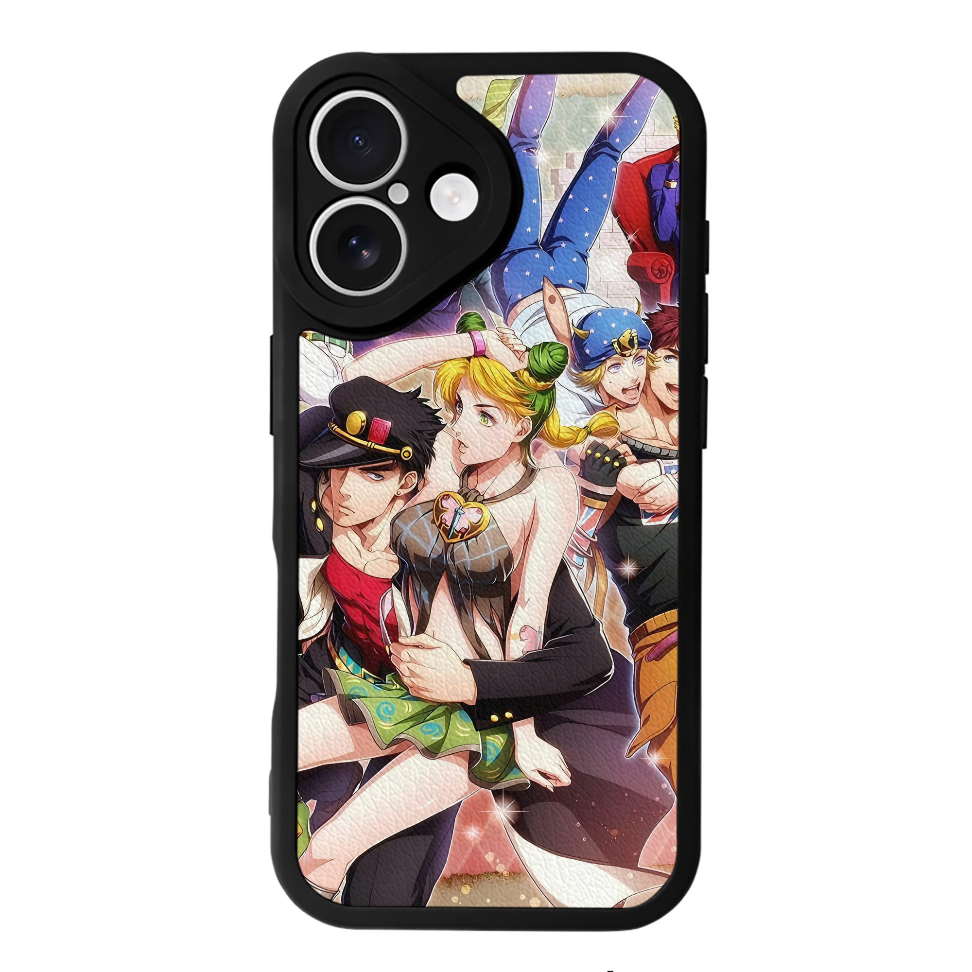 （画像用） ジョジョの奇妙な冒険 JoJo's Bizarre Adventure 【iPhone 16シリーズ対応】シリコンスマホケース（レザー調） 材質：シリコン